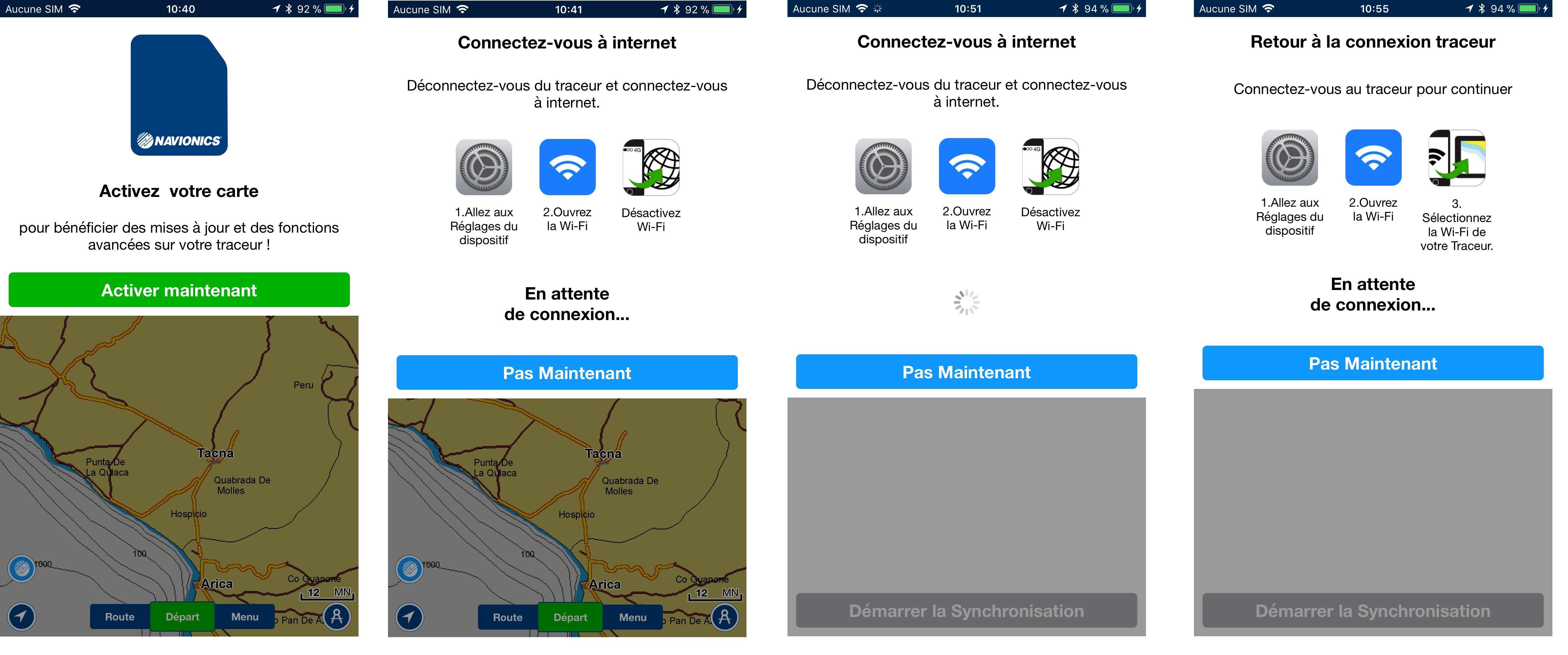 Étapes pour l'activation de la carte