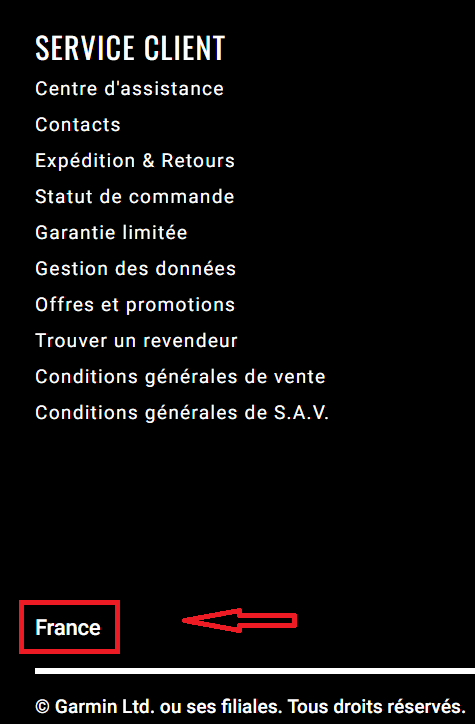 Navionics website language