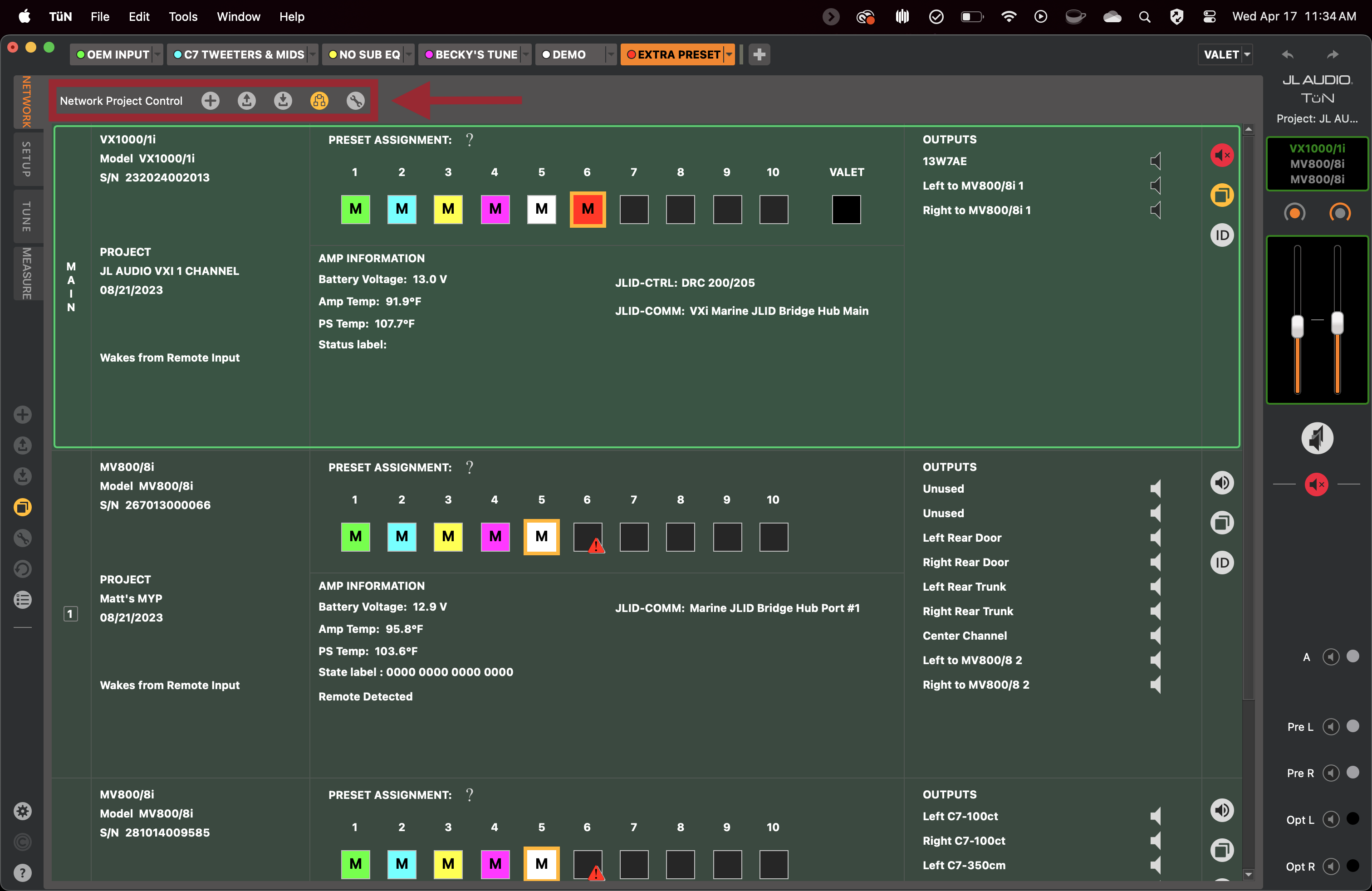 MXi Network Project Control