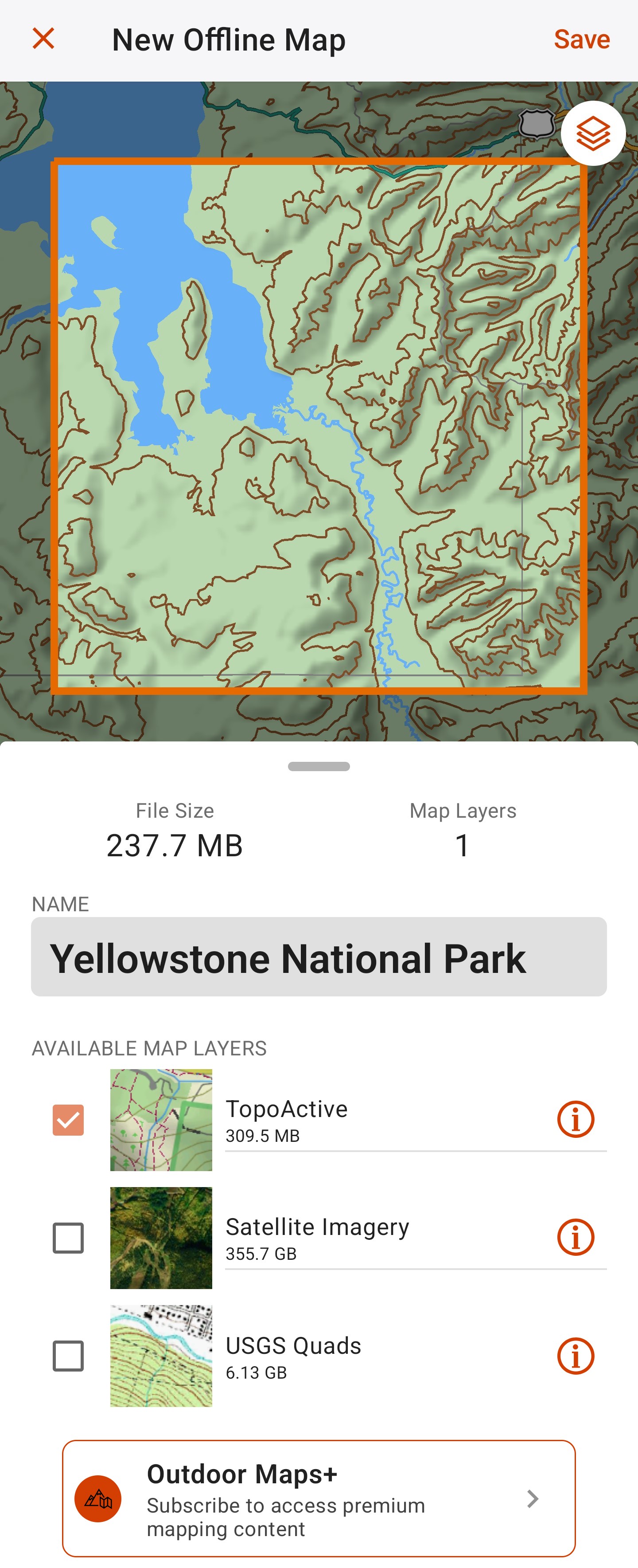 New Offline Map Screen