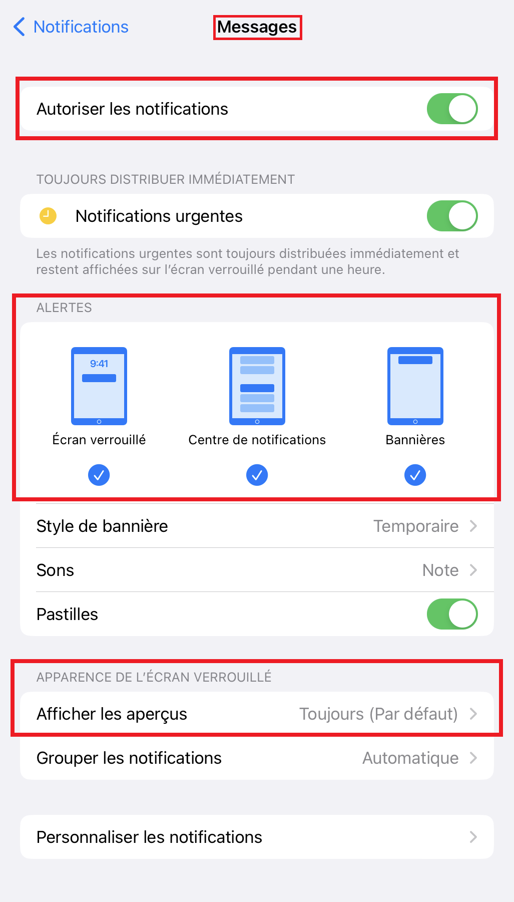 Notif IOS fr
