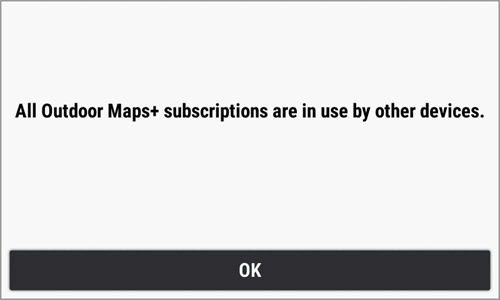 Subscriptions Are in Use by Other Devices Error
