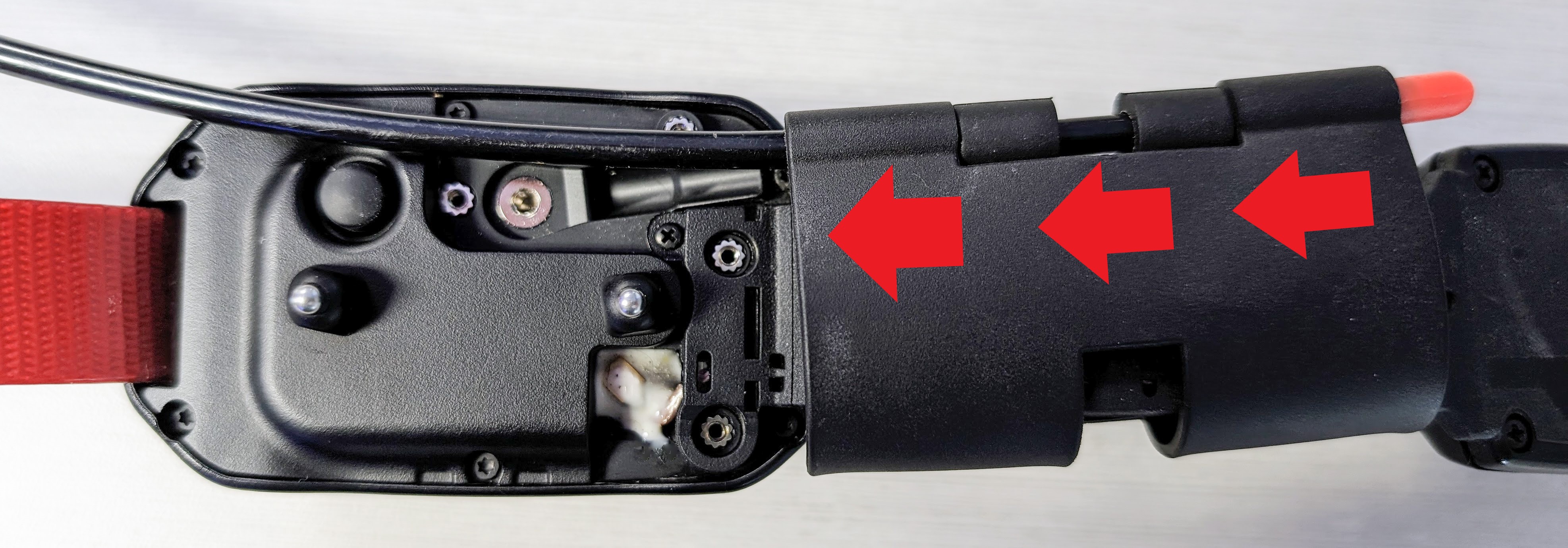 Removal of VHF antenna from antenna collar.