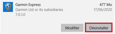 Désinstaller