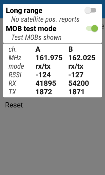 Long Range Position Reports disabled in app
