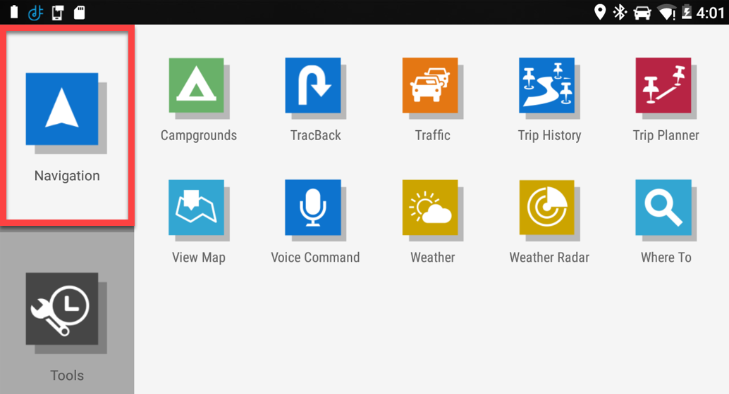 RV890 Navigation apps