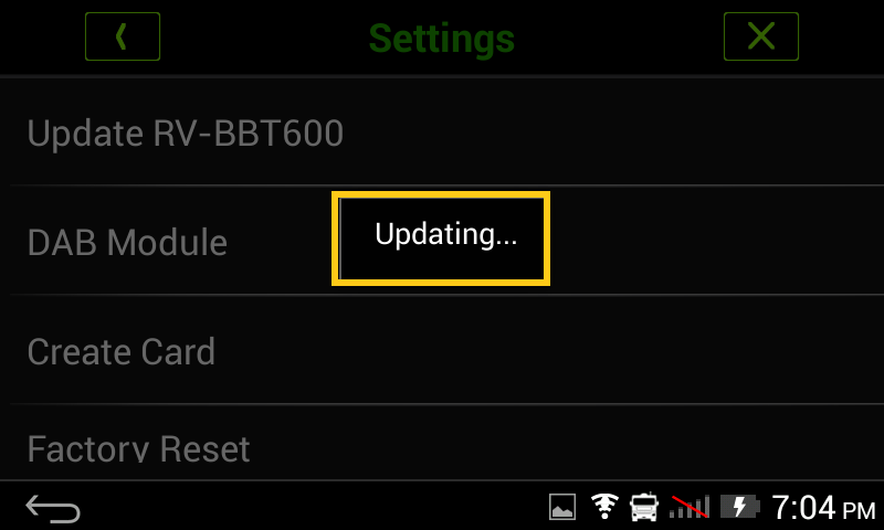 RVBBT600DabUpdating