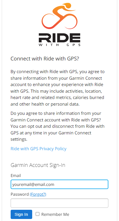 at tilbagetrække sikkerhed sadel Send rute fra Ride with GPS til din Garmin-enhed | Garmin Support