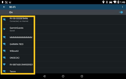 Vieo Display Select WiFi Network