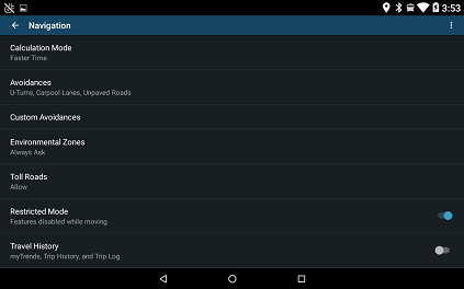 Vieo Route Preferences