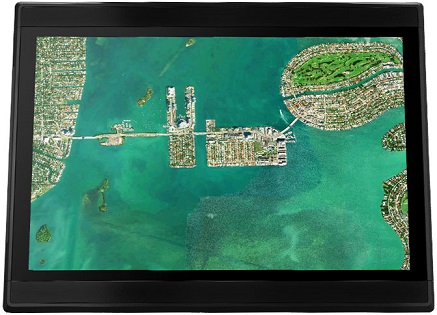 Satellitenbilder auf einem Plotter