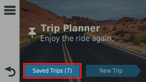 PND zumo 396 - Trip Planner - saved trips