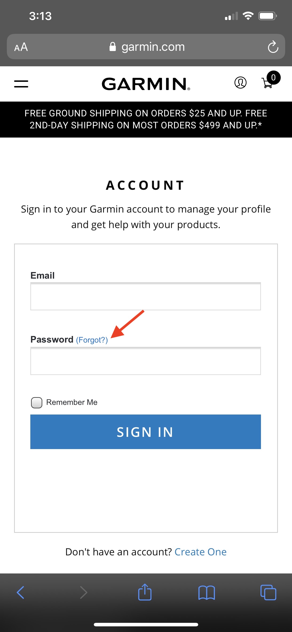 Kredsløb visdom spøgelse Unable to Sign in to my Garmin Account | Garmin Customer Support