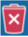 Red Trashcan with X 