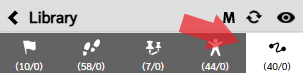 Red Arrow Pointing to Courses