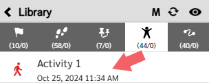 Red Arrow Pointing to a Selected Activity