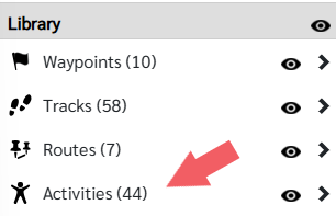 Red Arrow Pointing to Activities