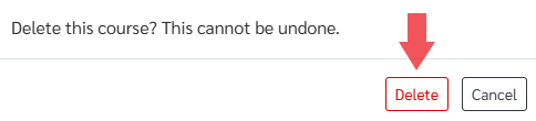 Red Arrow Pointing to Delete 
