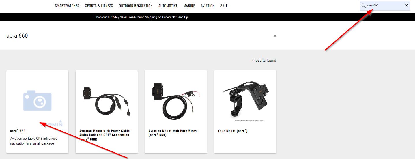 Search Aera 660
