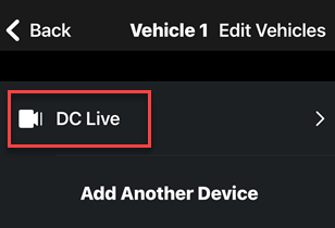 Select Dash Cam Live in Settings