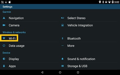 Vieo Select WiFi in Settings