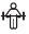 Person holding barbell icon