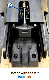Motor with Latch Kit installed