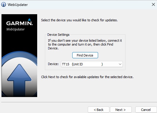 TT 15 WebUpdater unit ID