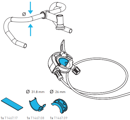 Sizing resistance lever for handlebars