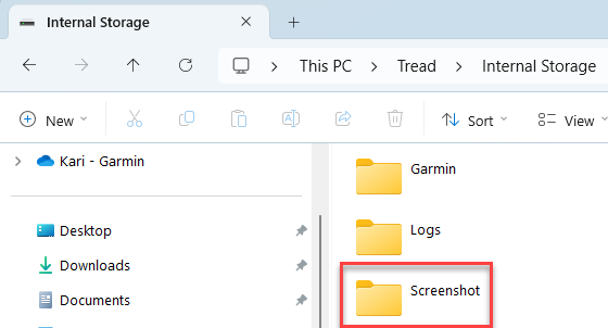 Tread Internal screenshot Internal Storage