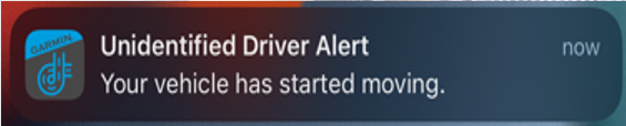 Unidentified Driver Alert