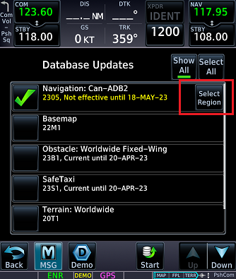 Update GTN Xi DB switch 9 Update GTN Xi DB switch 9