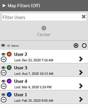 Users on Map