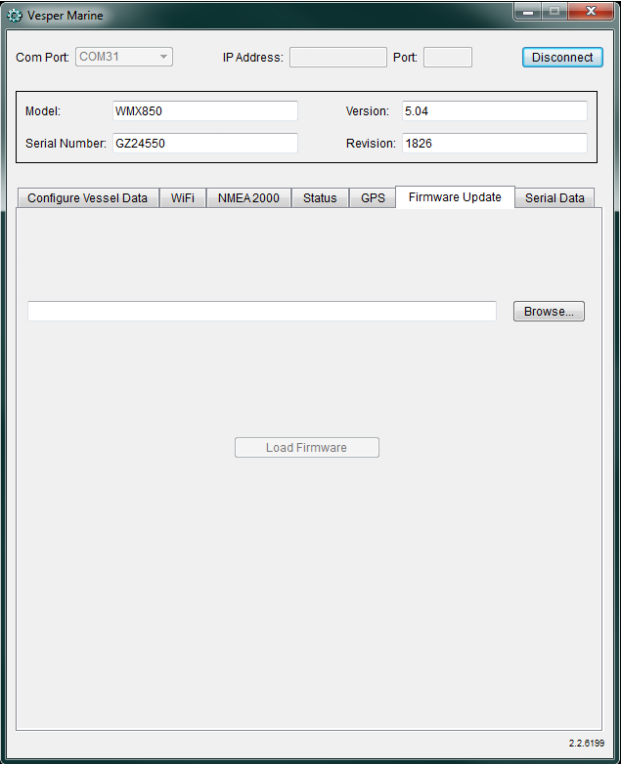VESPER Marine Software Screen