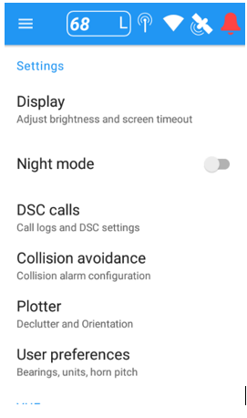 New Vesper Settings Menu
