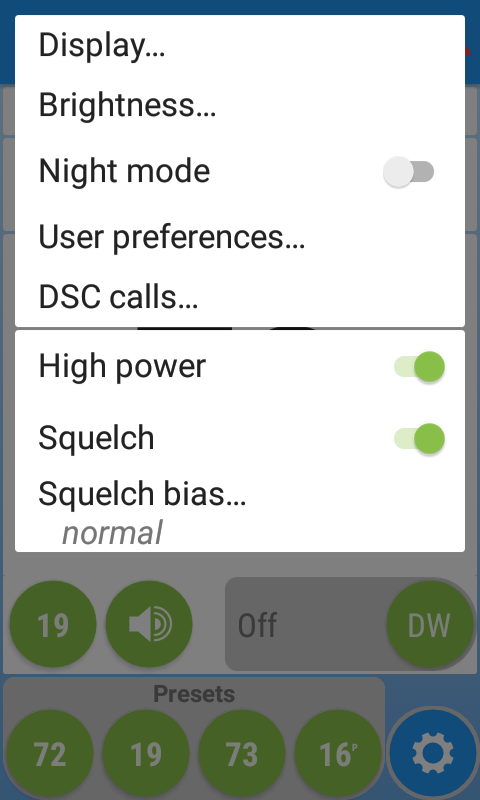 VHF DSC Calls Option Displaying on Page