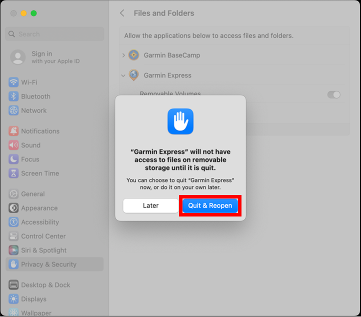 Garmin Express Not Detecting Devices Newer Mac OS | Garmin Customer Support