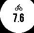 Person cycling over numbers
