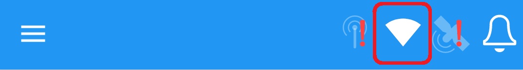 Wifi Icon Cortex in Blue Menu Bar