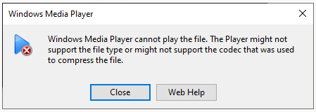 Windows Media Play Error HEVC