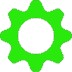 Green Gear Symbol
