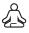 Person meditating icon