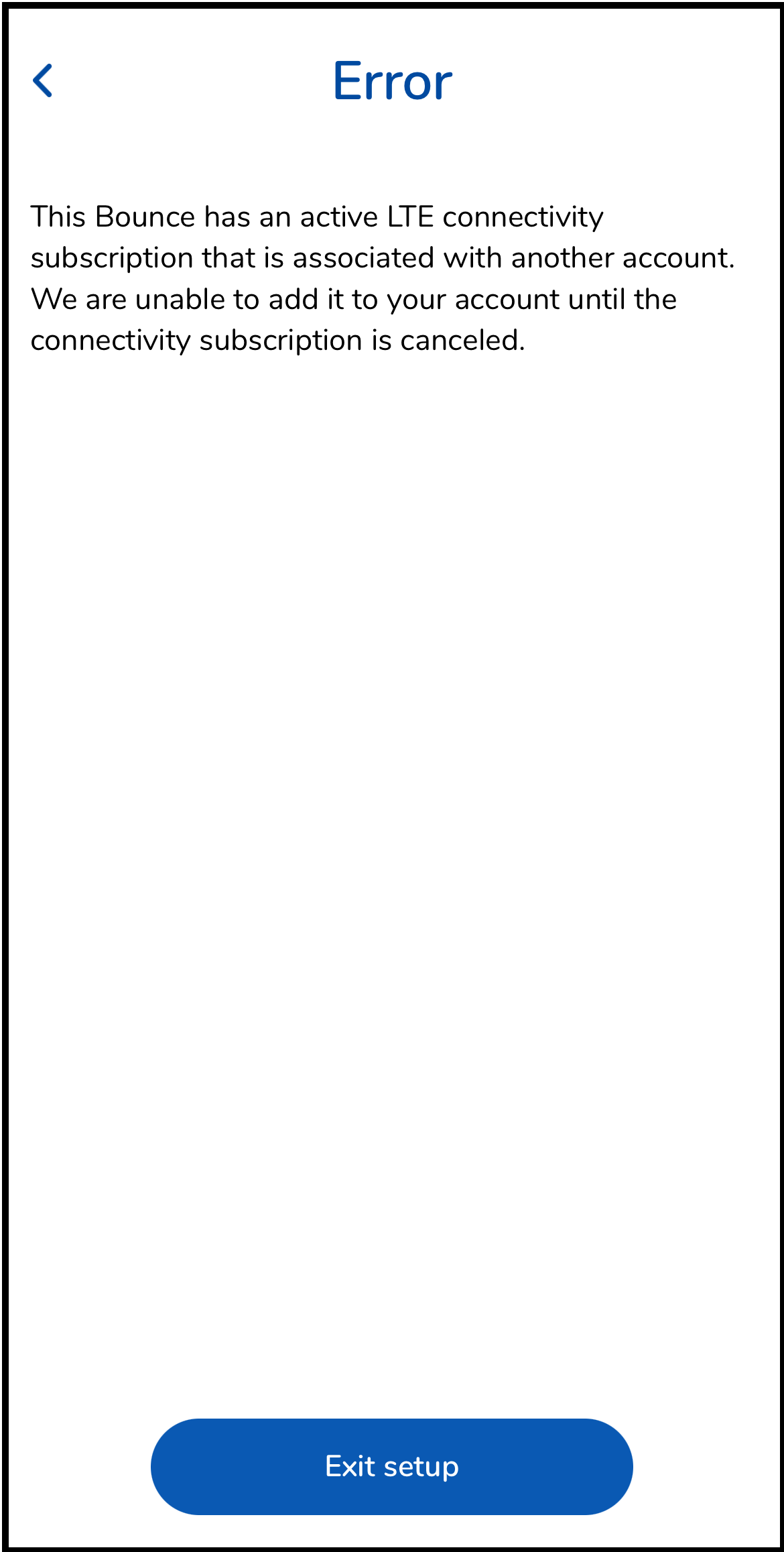 LTE Subscription Error