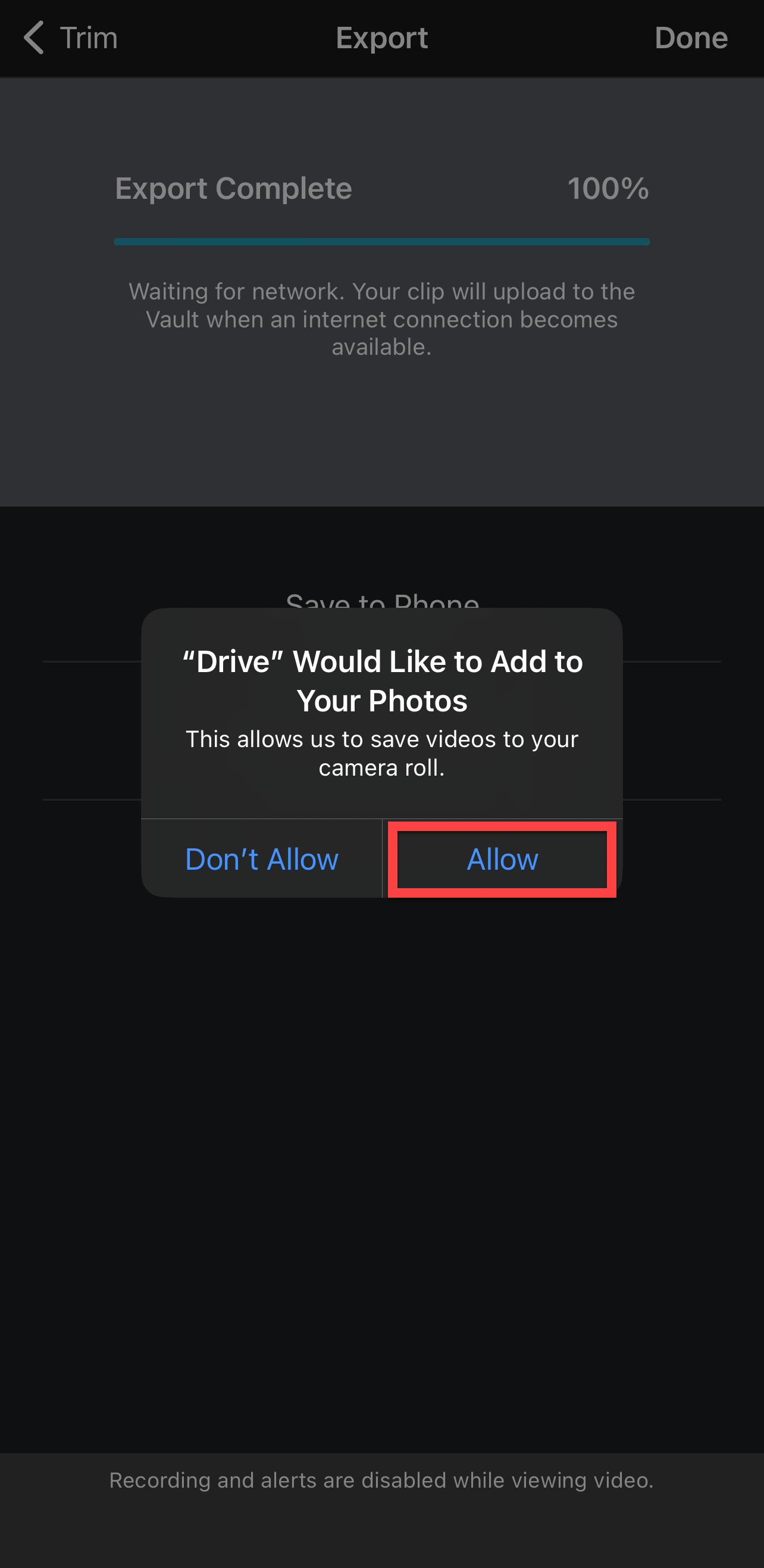 Allow Access to Photos