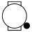 Watch with circle in bottom right corner
