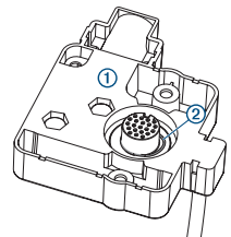 Back of Cable Junction Box showing the cable connector port