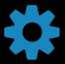 Blue Gear Icon