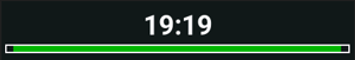 nineteen minute and nineteen second above green progress bar