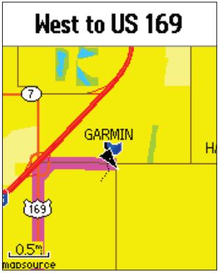 Map With Active Route Displayed
