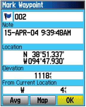 Mark Waypoint Page